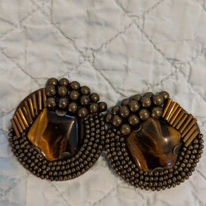 Brown Beaded Snaps Lindsay Phillips